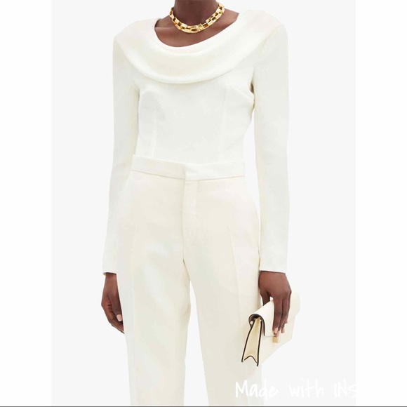 Emilia Wickstead Tops Emilia Wickstead Corinna Scoopneck Cloqu Top